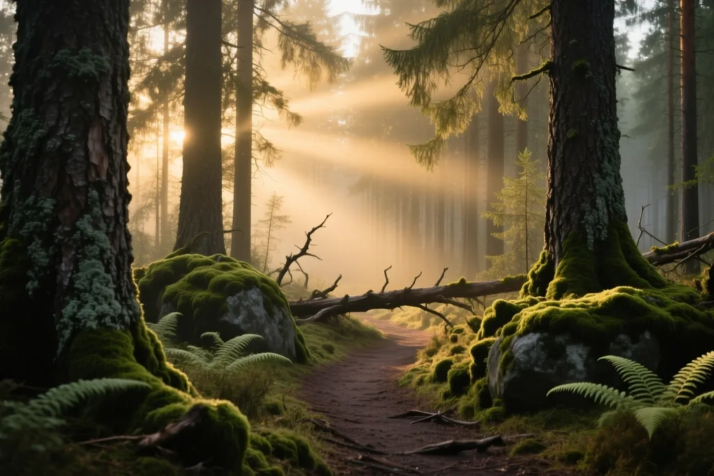 Skogsområden och naturreservat
